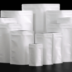 White Zip Lock Stand Up Bag