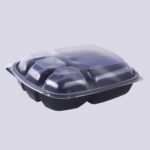 Big Meal Plate - 4 Compartments - Black