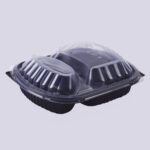 Small Meal Plate - 2 Compartments - Black