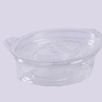 علبة صوص بيضاوية مفصلية 20 سم مكعب ≈0.5 اونز شفافة