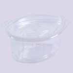 علبة صوص بيضاوية مفصلية 80 سم مكعب ≈2.5 اونز شفافة